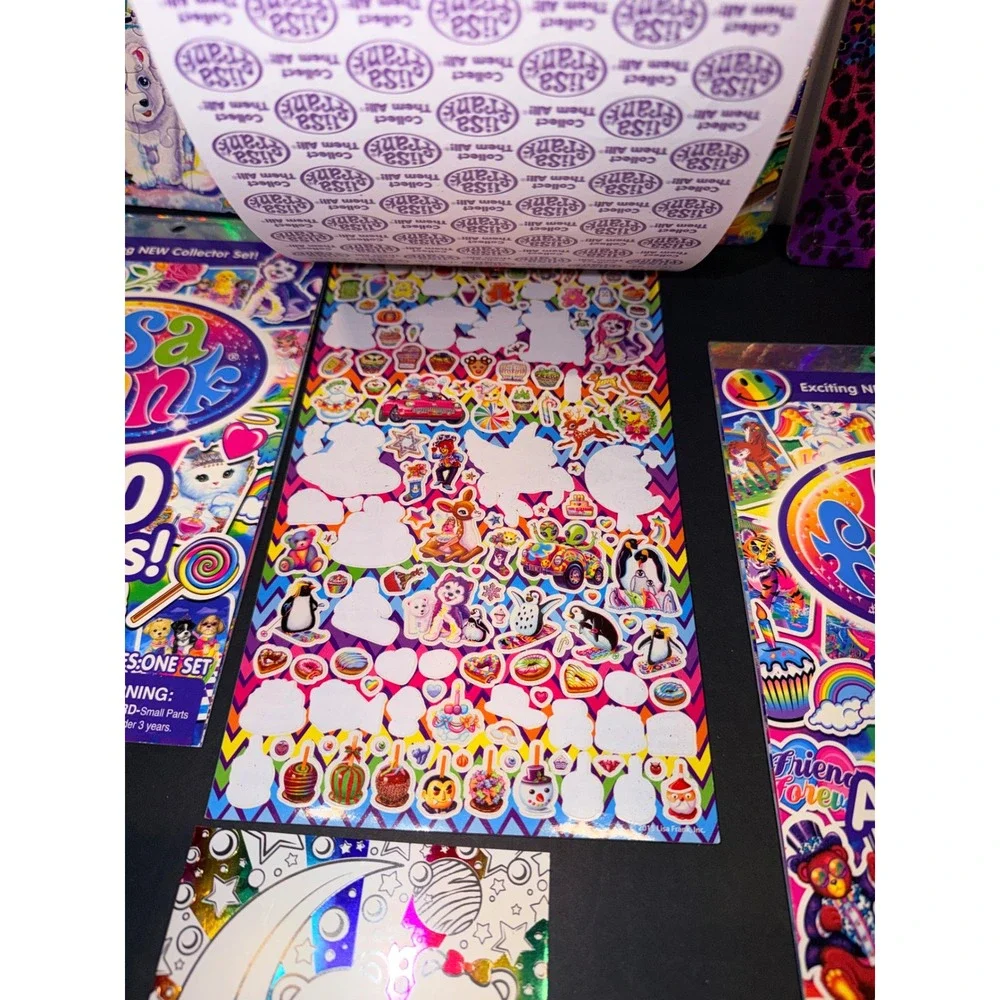 Lisa Frank Sticker Books and Puzzle Bundle Hunter Leopard Neon Rainbow 7pc Set